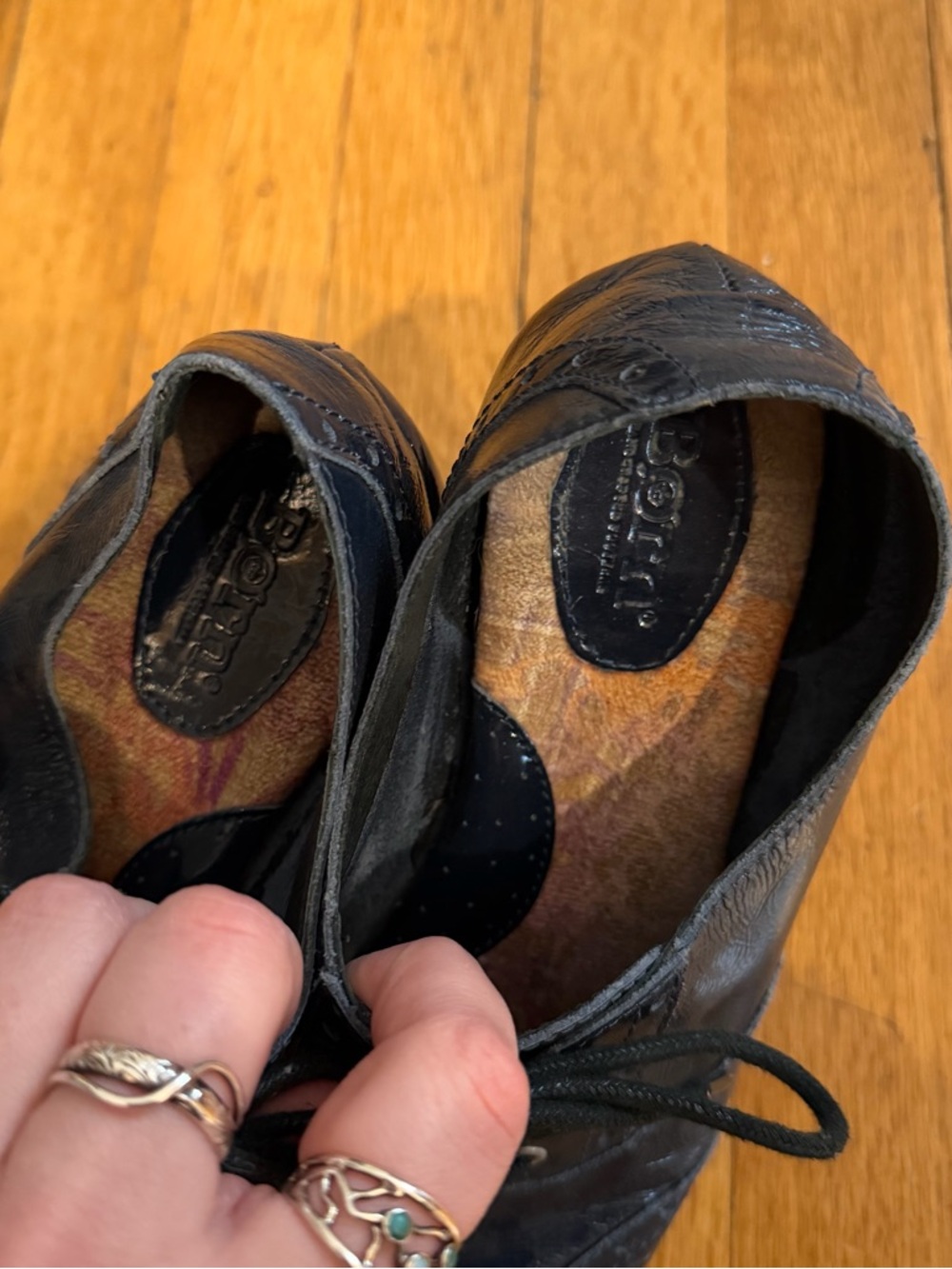 Born Navy Patent Wingtip Oxfords - Picture 6 of 10